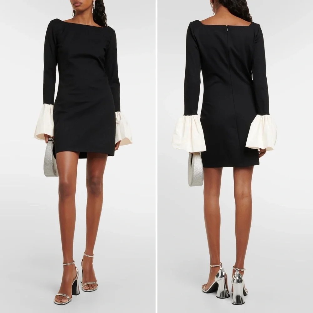 NWT Staud Hawthorne Dress Black & Ivory Size Small - Picture 13 of 17